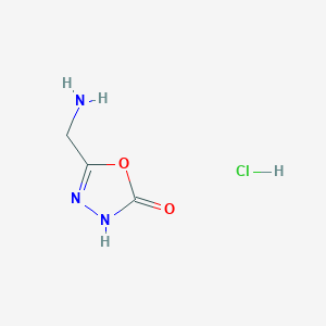molecular formula C3H6ClN3O2 B3417363 5-(Aminomethyl)-1,3,4-oxadiazol-2(3H)-one hcl CAS No. 1046079-40-6