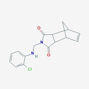 molecular formula C16H15ClN2O2 B341737 2-{[(2-chlorophenyl)amino]methyl}-3a,4,7,7a-tetrahydro-1H-4,7-methanoisoindole-1,3(2H)-dione 
