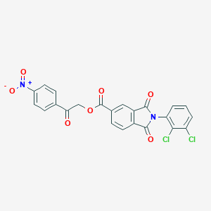 molecular formula C23H12Cl2N2O7 B341738 2-(4-nitrophenyl)-2-oxoethyl 2-(2,3-dichlorophenyl)-1,3-dioxo-2,3-dihydro-1H-isoindole-5-carboxylate 