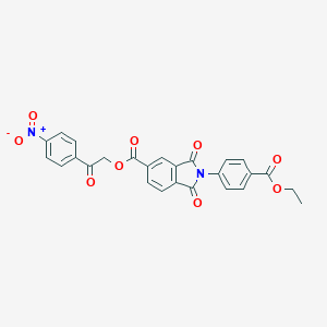molecular formula C26H18N2O9 B341739 2-{4-Nitrophenyl}-2-oxoethyl 2-[4-(ethoxycarbonyl)phenyl]-1,3-dioxo-5-isoindolinecarboxylate 