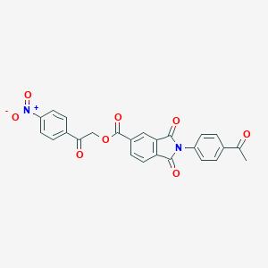 molecular formula C25H16N2O8 B341740 2-(4-Nitrophenyl)-2-oxoethyl 2-(4-acetylphenyl)-1,3-dioxoisoindoline-5-carboxylate 