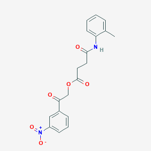 molecular formula C19H18N2O6 B341741 [2-(3-Nitrophenyl)-2-oxoethyl] 4-(2-methylanilino)-4-oxobutanoate 