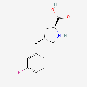 molecular formula C12H13F2NO2 B3417421 (2S,4R)-4-(3,4-二氟苄基)吡咯烷-2-羧酸 CAS No. 1049981-46-5