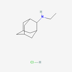 molecular formula C12H22ClN B3417438 N-Ethyladamantan-2-amine hydrochloride CAS No. 10523-70-3