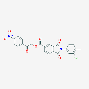 molecular formula C24H15ClN2O7 B341746 2-(4-Nitrophenyl)-2-oxoethyl 2-(3-chloro-4-methylphenyl)-1,3-dioxoisoindoline-5-carboxylate 