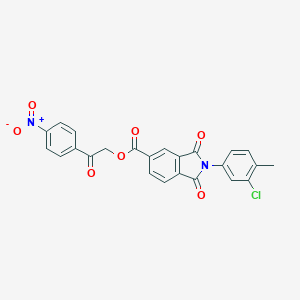 molecular formula C24H15ClN2O7 B341746 2-(4-nitrophenyl)-2-oxoethyl 2-(3-chloro-4-methylphenyl)-1,3-dioxo-2,3-dihydro-1H-isoindole-5-carboxylate 