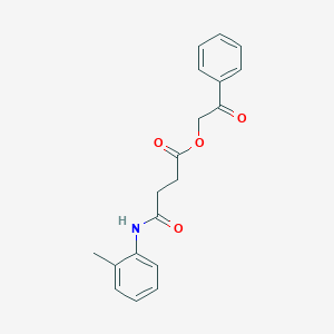 molecular formula C19H19NO4 B341747 2-Oxo-2-phenylethyl 4-oxo-4-(2-toluidino)butanoate 
