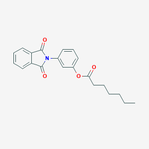 molecular formula C21H21NO4 B341748 3-(1,3-dioxo-1,3-dihydro-2H-isoindol-2-yl)phenyl heptanoate 