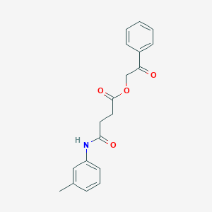 molecular formula C19H19NO4 B341756 2-Oxo-2-phenylethyl 4-oxo-4-(3-toluidino)butanoate 