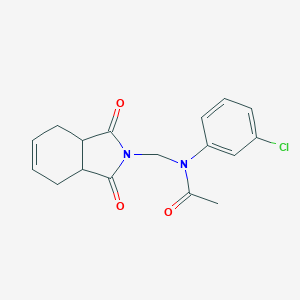 molecular formula C17H17ClN2O3 B341763 N-(3-Chloro-phenyl)-N-(1,3-dioxo-1,3,3a,4,7,7a-hexahydro-isoindol-2-ylmethyl)-acetamide 