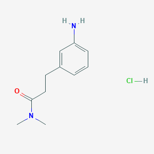molecular formula C11H17ClN2O B3417718 3-(3-aminophenyl)-N,N-dimethylpropanamide hydrochloride CAS No. 1135288-85-5