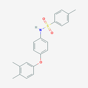 molecular formula C21H21NO3S B341772 N-[4-(3,4-dimethylphenoxy)phenyl]-4-methylbenzenesulfonamide 