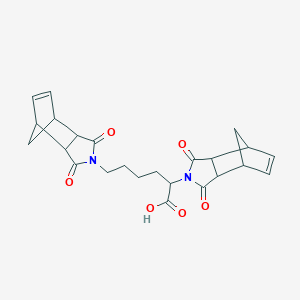 molecular formula C24H26N2O6 B341774 2,6-Bis-(3,5-dioxo-4-aza-tricyclo[5.2.1.0*2,6*]dec-8-en-4-yl)-hexanoic acid 