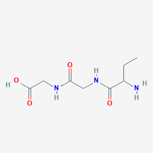 molecular formula C8H15N3O4 B3417741 2-(2-(2-氨基丁酰胺)乙酰氨基)乙酸 CAS No. 114148-81-1
