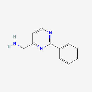 molecular formula C11H11N3 B3417763 (2-苯基嘧啶-4-基)甲胺 CAS No. 1145679-92-0