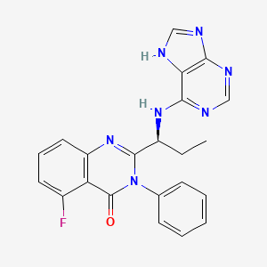 molecular formula C22H18FN7O B3417769 Idelalisib CAS No. 1146702-54-6
