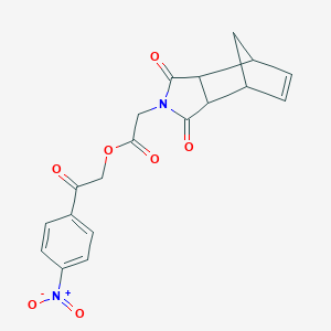 molecular formula C19H16N2O7 B341780 2-(4-nitrophenyl)-2-oxoethyl (1,3-dioxo-1,3,3a,4,7,7a-hexahydro-2H-4,7-methanoisoindol-2-yl)acetate 