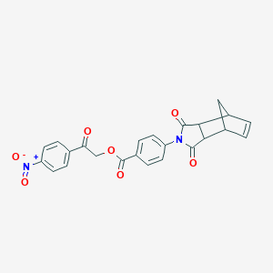 molecular formula C24H18N2O7 B341783 2-(4-nitrophenyl)-2-oxoethyl 4-(1,3-dioxo-1,3,3a,4,7,7a-hexahydro-2H-4,7-methanoisoindol-2-yl)benzoate 