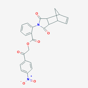 molecular formula C24H18N2O7 B341790 2-(4-nitrophenyl)-2-oxoethyl 2-(1,3-dioxo-1,3,3a,4,7,7a-hexahydro-2H-4,7-methanoisoindol-2-yl)benzoate 