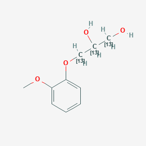 B3417924 3-(2-methoxyphenoxy)(1,2,3-13C3)propane-1,2-diol CAS No. 1173019-31-2