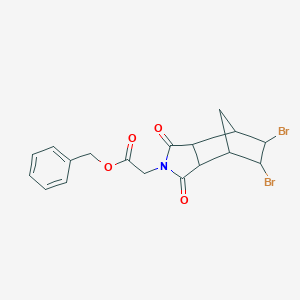 molecular formula C18H17Br2NO4 B341793 benzyl (5,6-dibromo-1,3-dioxooctahydro-2H-4,7-methanoisoindol-2-yl)acetate 