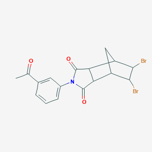 2-(3-acetylphenyl)-5,6-dibromohexahydro-1H-4,7-methanoisoindole-1,3(2H)-dione