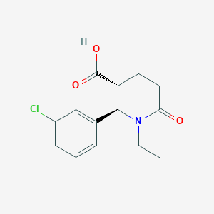 molecular formula C14H16ClNO3 B3417982 (2R,3R)-2-(3-氯苯基)-1-乙基-6-氧代哌啶-3-羧酸 CAS No. 1175689-25-4
