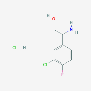 B3417994 2-Amino-2-(3-chloro-4-fluorophenyl)ethan-1-ol hydrochloride CAS No. 1177282-41-5