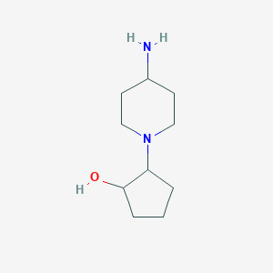 molecular formula C10H20N2O B3418009 2-(4-Aminopiperidin-1-yl)cyclopentan-1-ol CAS No. 1184385-01-0