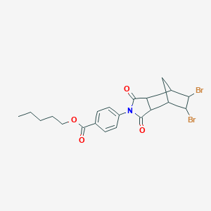 molecular formula C21H23Br2NO4 B341803 Pentyl 4-(8,9-dibromo-3,5-dioxo-4-azatricyclo[5.2.1.02,6]decan-4-yl)benzoate 