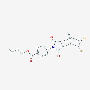 molecular formula C20H21Br2NO4 B341804 butyl 4-(5,6-dibromo-1,3-dioxooctahydro-2H-4,7-methanoisoindol-2-yl)benzoate 