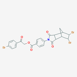 molecular formula C24H18Br3NO5 B341805 2-(4-bromophenyl)-2-oxoethyl 4-(5,6-dibromo-1,3-dioxooctahydro-2H-4,7-methanoisoindol-2-yl)benzoate 