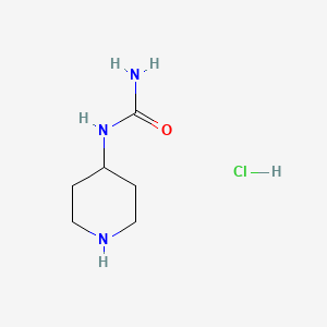 molecular formula C6H14ClN3O B3418081 1-(Piperidin-4-yl)urea hydrochloride CAS No. 1190194-60-5