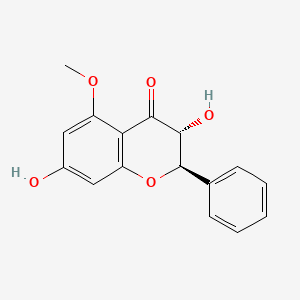 molecular formula C16H14O5 B3418090 4H-1-Benzopyran-4-one, 2,3-dihydro-3,7-dihydroxy-5-methoxy-2-phenyl-, (2R,3R)- CAS No. 119309-36-3