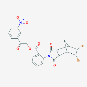 molecular formula C24H18Br2N2O7 B341810 2-(3-nitrophenyl)-2-oxoethyl 2-(5,6-dibromo-1,3-dioxooctahydro-2H-4,7-methanoisoindol-2-yl)benzoate 