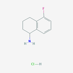 molecular formula C10H13ClFN B3418109 5-Fluoro-1,2,3,4-tetrahydronaphthalen-1-amine hydrochloride CAS No. 1199782-86-9