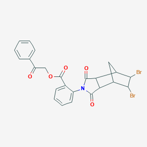 2-oxo-2-phenylethyl 2-(5,6-dibromo-1,3-dioxooctahydro-2H-4,7-methanoisoindol-2-yl)benzoate