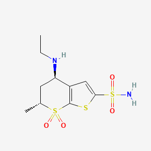 molecular formula C10H16N2O4S3 B3418127 (+)-(Trans)-dorzolamide CAS No. 120279-89-2