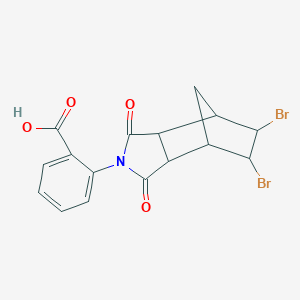 molecular formula C16H13Br2NO4 B341813 2-(5,6-dibromo-1,3-dioxooctahydro-2H-4,7-methanoisoindol-2-yl)benzoic acid 