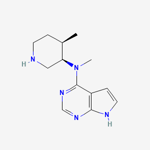 molecular formula C13H19N5 B3418169 N-methyl-N-((3R,4R)-4-methylpiperidin-3-yl)-7H-pyrrolo[2,3-d]pyrimidin-4-amine CAS No. 1206825-36-6
