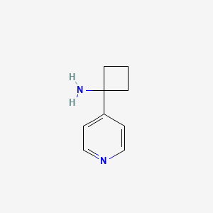 molecular formula C9H12N2 B3418191 1-(Pyridin-4-YL)cyclobutan-1-amine CAS No. 1212058-00-8
