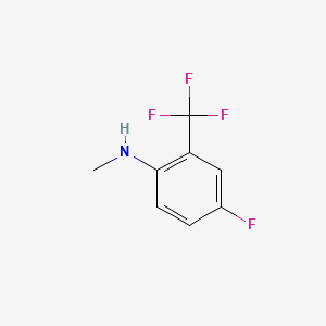molecular formula C8H7F4N B3418216 4-Fluoro-N-methyl-2-(trifluoromethyl)aniline CAS No. 1215266-60-6