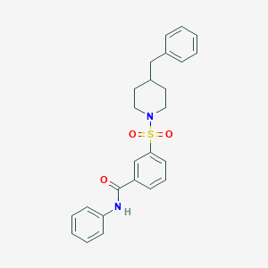 molecular formula C25H26N2O3S B341822 3-[(4-benzylpiperidin-1-yl)sulfonyl]-N-phenylbenzamide 