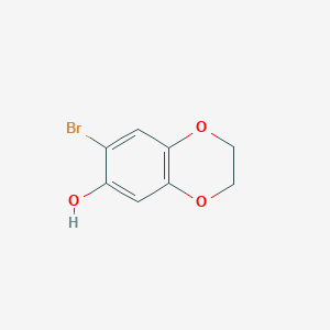 molecular formula C8H7BrO3 B3418228 7-Bromo-2,3-dihydrobenzo[b][1,4]dioxin-6-ol CAS No. 1216307-76-4
