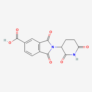 molecular formula C14H10N2O6 B3418234 2-(2,6-二氧代哌啶-3-基)-1,3-二氧代异吲哚啉-5-羧酸 CAS No. 1216805-11-6