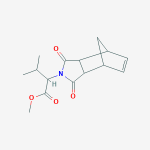 molecular formula C15H19NO4 B341827 methyl 2-(1,3-dioxo-1,3,3a,4,7,7a-hexahydro-2H-4,7-methanoisoindol-2-yl)-3-methylbutanoate 