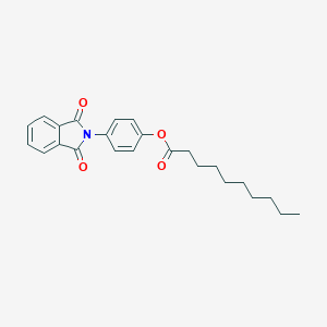 molecular formula C24H27NO4 B341837 4-(1,3-dioxo-1,3-dihydro-2H-isoindol-2-yl)phenyl decanoate 