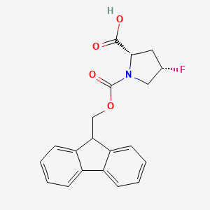 molecular formula C20H18FNO4 B3418371 (2S,4S)-1-(((9H-Fluoren-9-yl)methoxy)carbonyl)-4-fluoropyrrolidine-2-carboxylic acid CAS No. 1228307-81-0