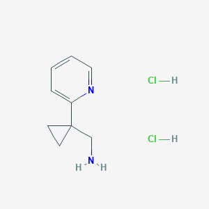 molecular formula C9H14Cl2N2 B3418374 [1-(吡啶-2-基)环丙基]甲胺二盐酸盐 CAS No. 1228878-74-7