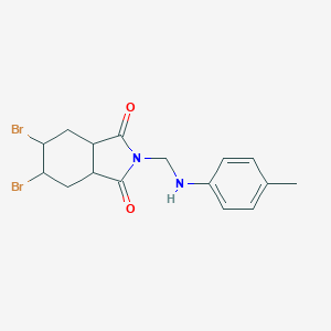 molecular formula C16H18Br2N2O2 B341840 5,6-dibromo-2-(4-toluidinomethyl)hexahydro-1H-isoindole-1,3(2H)-dione 